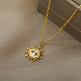 Golden Gaze Eye Necklace