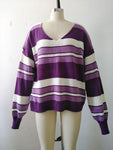 Casual Striped V-neck Sweater Top