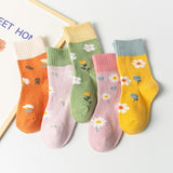 Children's 5 Pack Flower Socks