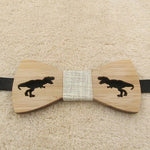 Kids Wooden Dino Bow Tie