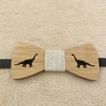 Kids Wooden Dino Bow Tie