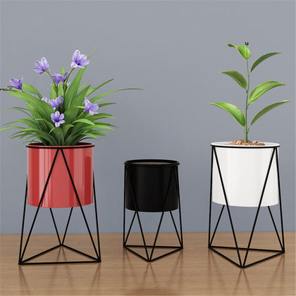Geometric Indoor Metal Flower Pot Stand