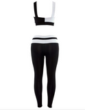 Black & White Fitness Yoga Suit